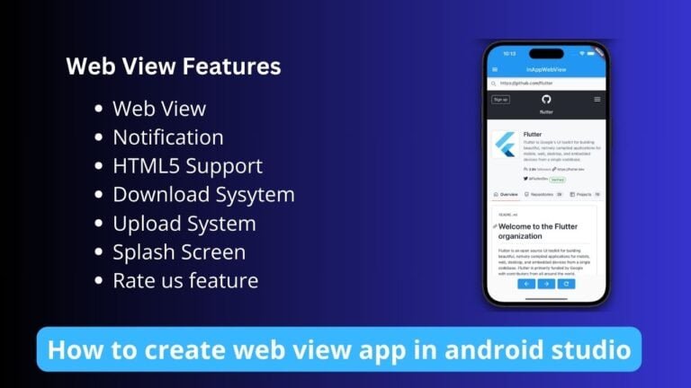 How to Create Web View app in Android Studio