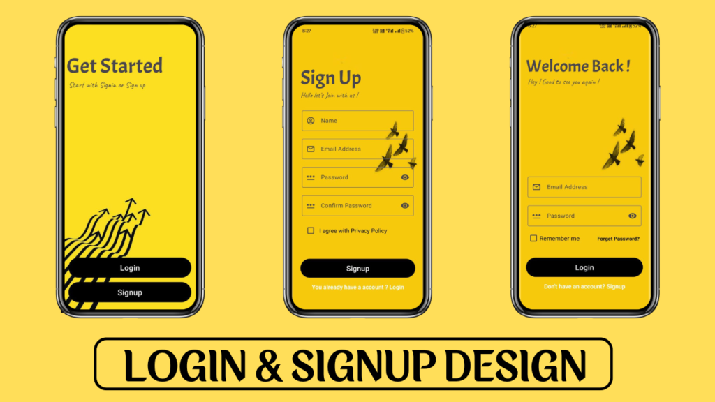 Login and Signup Page